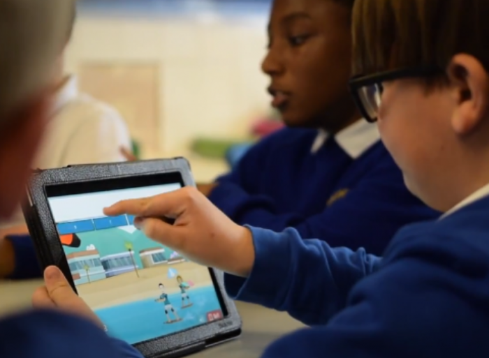 Image - Close up of a child playing Sumdog 700x513