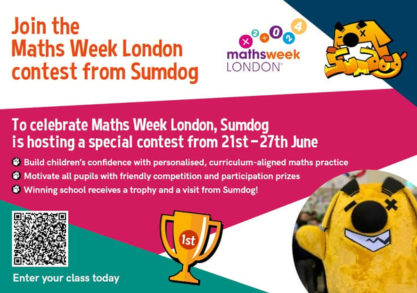 Image of Sumdog Maths Week London 2023 contest poster