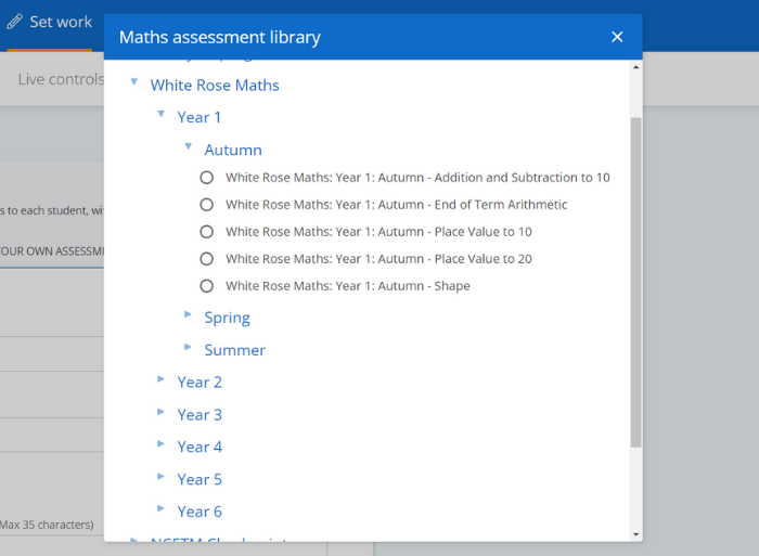 Sumdog's assessments aligned to White Rose Maths
